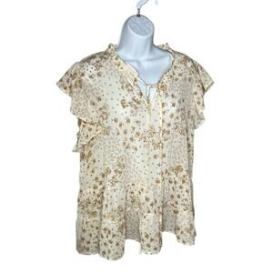 Impressions Babydoll‎ Top 2XL Sheer Ruffle Curvy